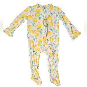 Little Me Lemon Bamboo Onesie 9m